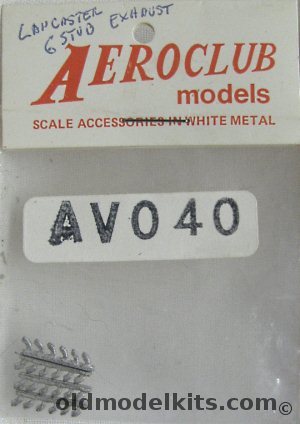 Aeroclub 1/72 (4) Lancaster 6 Stub Exhaust, AV040 plastic model kit